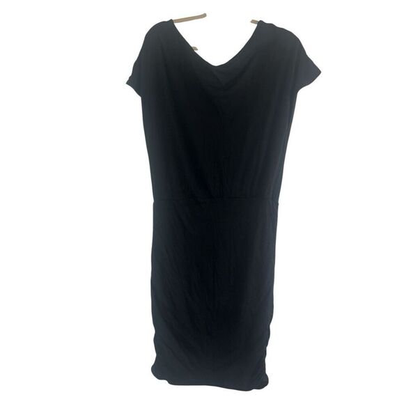 ✨Victoria's Secret Off The Shoulder Ruched Black Sz Medium Dress✨ - Picture 7 of 9